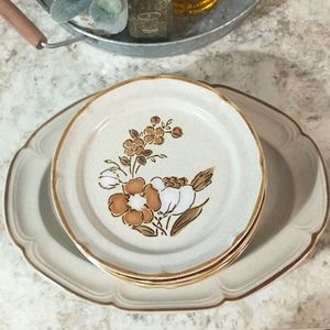 7 Baroque Autumn Fair Salad Dishes & 1 Platter